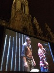 The summer open air movies at the Rathaus featured a Puccini opera